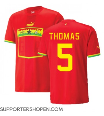 Ghana Thomas Partey #5 Borta Matchtröja VM 2022 Kortärmad